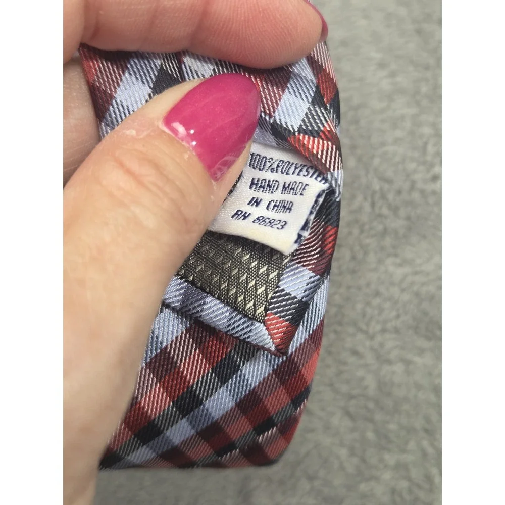 Men's Saddlebred Necktie Red White Blue Polyester 3/63‎